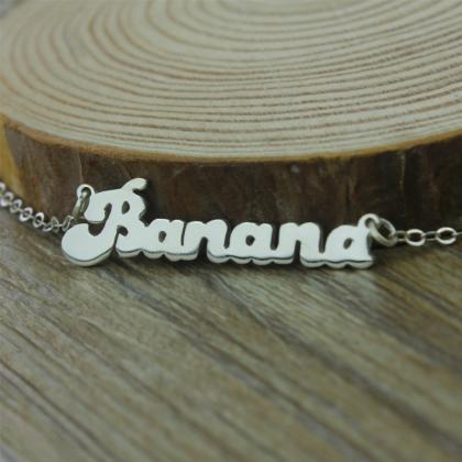 Banana Style Custom Name Necklace, Cute Necklace..